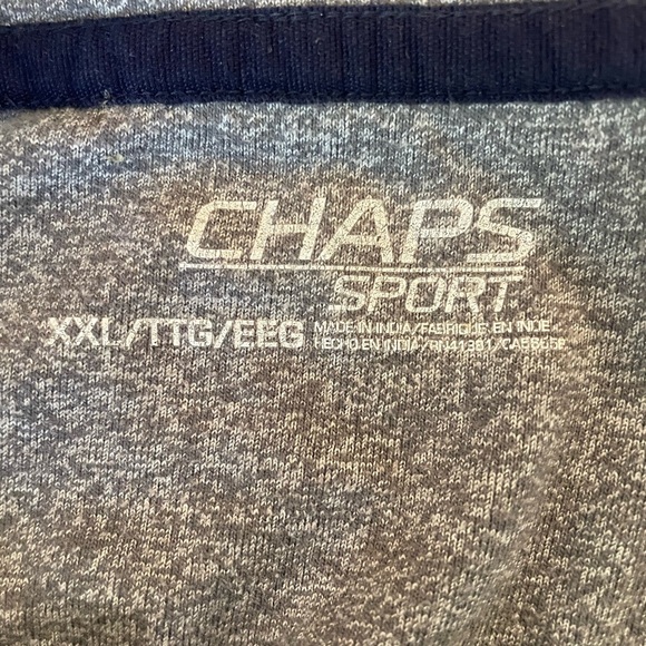 Chaps sport  men’s Gray Quarter-Zip Pullover size XXL good condition - Picture 4 of 5